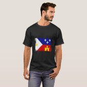 ルイジアナ・ケイジャン+アカディアナの旗 Tシャツ (正面フル)