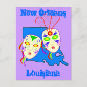 ルイジアナ・トラベルプロモーションはがきマルディグラ ポストカード (正面)