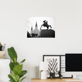 ルイジアナ，ニューオーリンズ，ジャクソンスクエア ポスター (ホームオフィス)