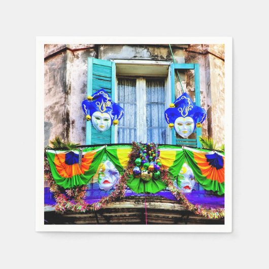 ルイジアナ，ニューオーリンズ スタンダードカクテルナプキン (正面)