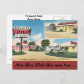 ルイジアナ、ハリウッドモーテル、バトンルージュ ポストカード (正面/裏面)