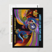 ルイジアナ・ビセント。Mardi Grasデュアルロゴ ポストカード (正面/裏面)