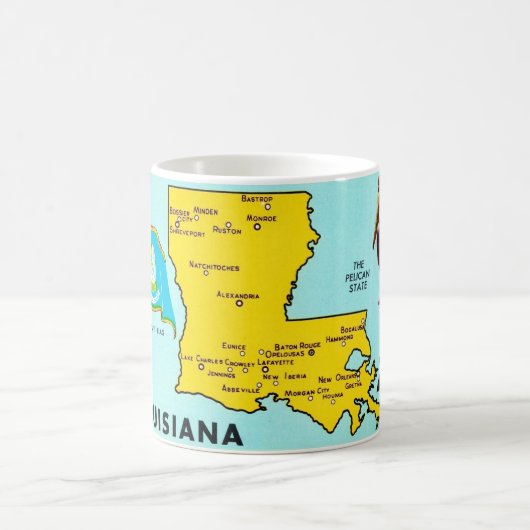 ルイジアナ – ペリカン州マグ コーヒーマグカップ (中央)