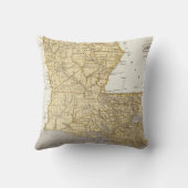 ルイジアナ(1845年)のヴィンテージの地図 クッション (裏面)