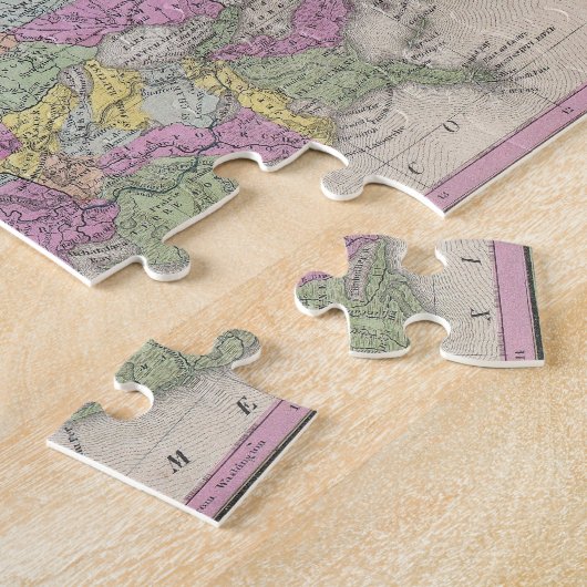 ルイジアナ(1853年)のヴィンテージの地図 ジグソーパズル (側面)