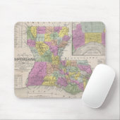 ルイジアナ(1853年)のヴィンテージの地図 マウスパッド (マウス)