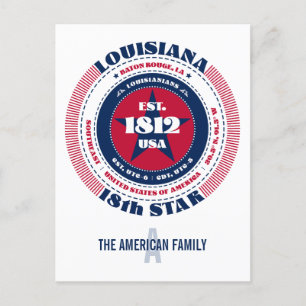ルイジアナ， Baton Rouge, LA，愛国心，モノグラム ポストカード