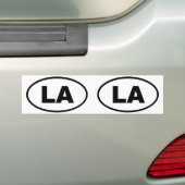 ルイジアナLA楕円 バンパーステッカー (車上)