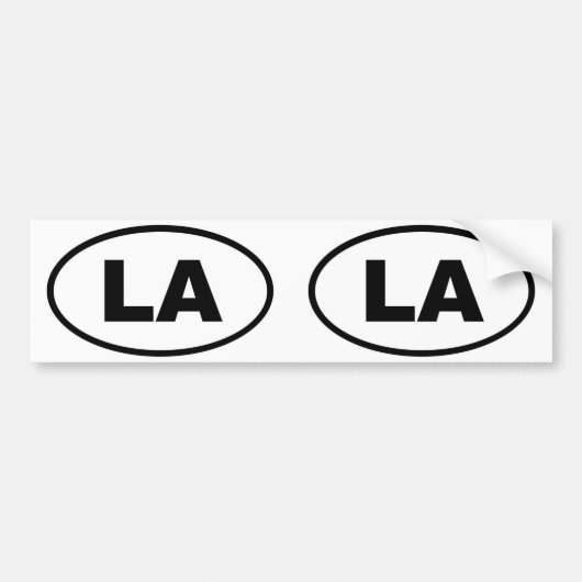 ルイジアナLA楕円 バンパーステッカー (正面)
