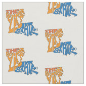 ルイジアナNicknameワードアートパターン ファブリック (クローズアップ)