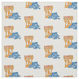 ルイジアナNicknameワードアートパターン ファブリック