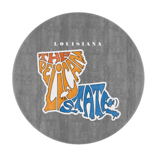 ルイジアナNickname Word Art カッティングボード (正面)