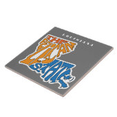 ルイジアナNickname Word Art タイル (側面)