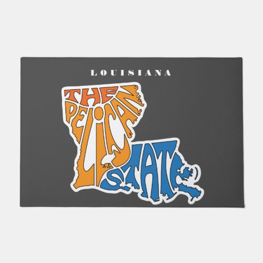 ルイジアナNickname Word Art ドアマット (正面)