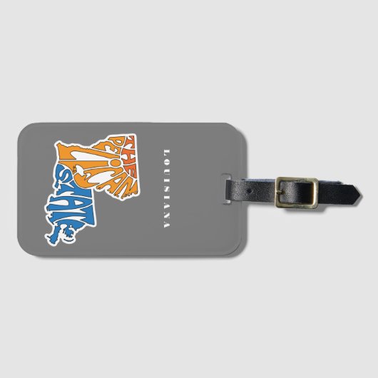 ルイジアナNickname Word Art ラゲッジタグ (正面横)