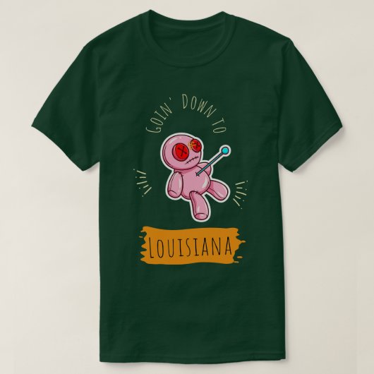ルイジアナTシャツにダウン Tシャツ (デザイン正面)