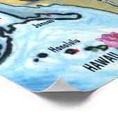 ルイジアナUSAの地図ポスター ポスター (角)