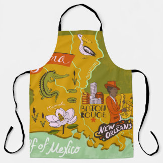 ルイジ図解入りの、写真付きのアナの地図：旅行のハイライト。 エプロン