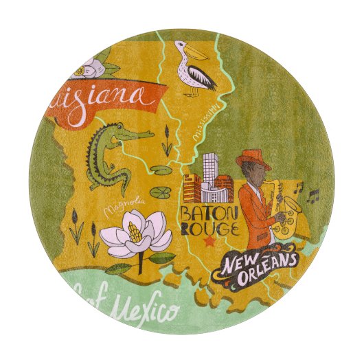 ルイジ図解入りの、写真付きのアナの地図：旅行のハイライト。 カッティングボード (正面)