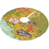 ルイジ図解入りの、写真付きのアナの地図：旅行のハイライト。 ブラッシュドポリエステルツリースカート (アングル)