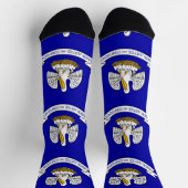 ルイジ地球に優しアナ州旗を持つメンズクルーソックス ソックス (上部)