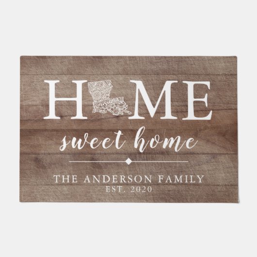 ルイジ素朴アナパーソナライズされた州 ドアマット (正面)