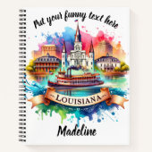 ルイジ鮮やかアナのランドマークの水色 ノートブック (正面)