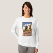 ルイスおよびクラーク- Nez Perce、ワシントン州 Tシャツ (正面フル)