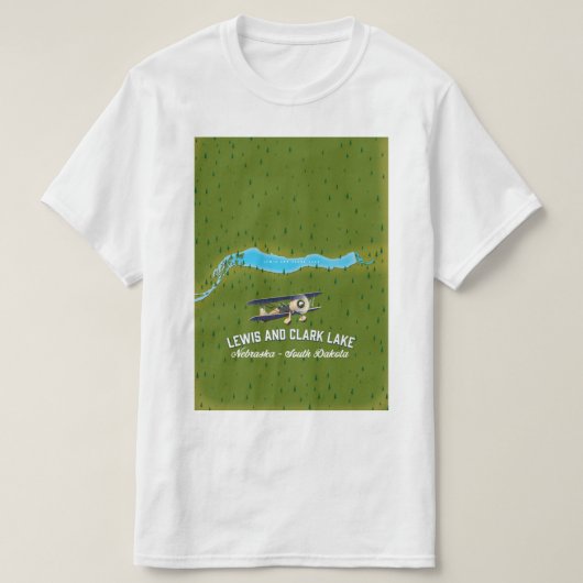 ルイスとクラークの地図のポスター。 Tシャツ (デザイン正面)