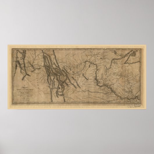 ルイスとクラークの地図 ポスター (正面)