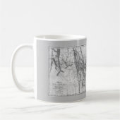 ルイスとクラークの地図[1814] コーヒーマグカップ (左)