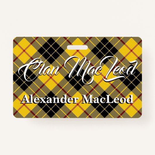 ルイスのタータンチェックの一族MacLeod バッジ (正面)