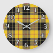 ルイスのタータンチェック格子縞の威厳のあるな一族MacLeod ラージ壁時計 (正面)