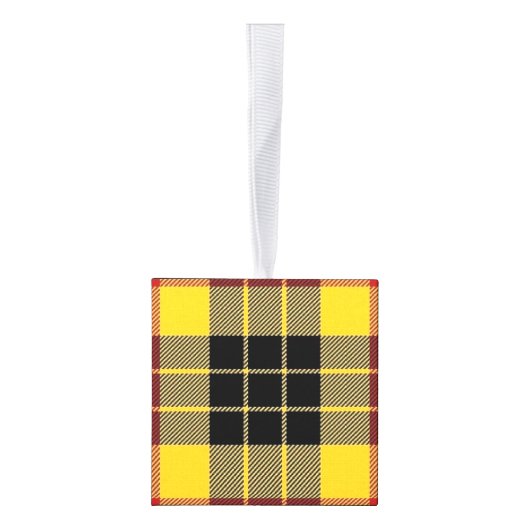 ルイスのタータンチェック格子縞のHolidaytimeの一族MacLeod キューブオーナメント (右)