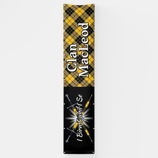ルイスのテントの高地のフェスティバルの一族MacLeod 横断幕 (縦)