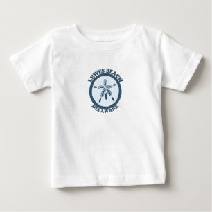 ルイスのビーチの"砂ドル"の設計 ベビーTシャツ