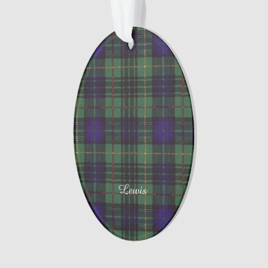 ルイスの一族の格子縞のスコットランドのキルトのタータンチェック オーナメント (正面)