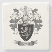 ルイスの家紋の紋章付き外衣 ストーンコースター (正面)