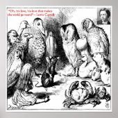 ルイスカロールルディングガラスイラストレーション&引用文 ポスター (正面)