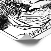 ルイスカロールルディングガラスイラストレーション&引用文 ポスター (角)