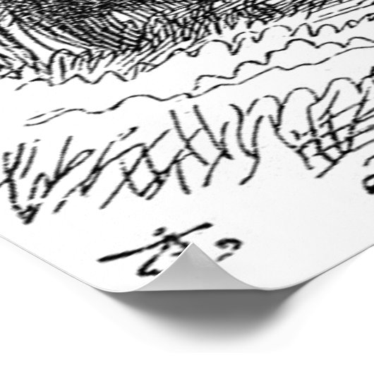 ルイスカロールルディングガラスイラストレーション&引用文 ポスター (角)