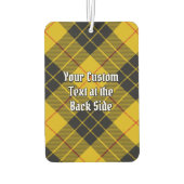 ルイスクレストのクランMacLeodタータンチェック カーエアーフレッシュナー (裏面)