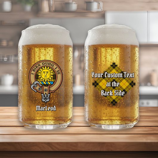 ルイスクレストのクランMacLeodタータンチェック ガラス缶