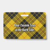 ルイスクレストのクランMacLeodタータンチェック バッジ (裏面)