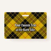 ルイスクレストのクランMacLeodタータンチェック バッジ (裏面)