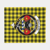 ルイスタータンチェックプレイドのクランモダンマクロッド フリースブランケット (正面(横))