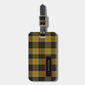 ルイスパーソナライズされたメンズラゲッジタグのMacLeod ラゲッジタグ (正面縦)