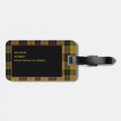 ルイスパーソナライズされたメンズラゲッジタグのMacLeod ラゲッジタグ (裏面横)