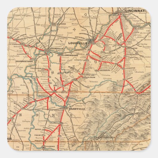 ルイスビルとナッシュビル鉄道 スクエアシール (正面)