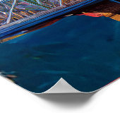 ルイスビルカラフルスカイライン抽象芸術アート ポスター (角)